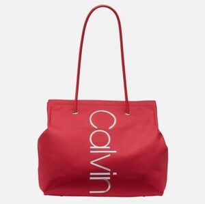 CALVIN KLEIN🌸 | Mallory Vertical Branding Tote – Red